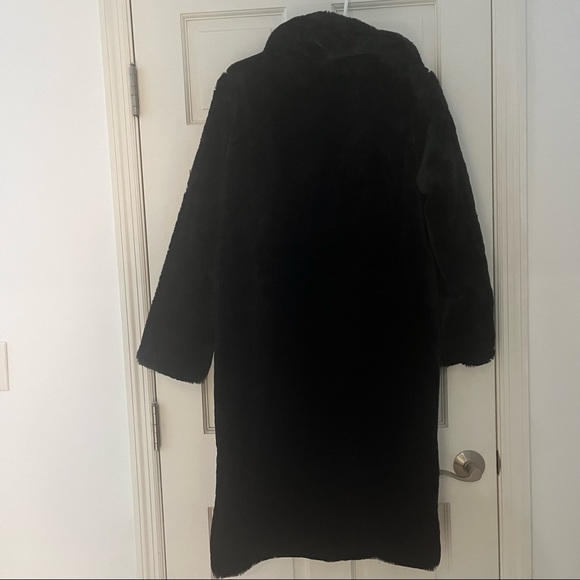 Blank NYC Black faux fur trench coat - Picture 2 of 6